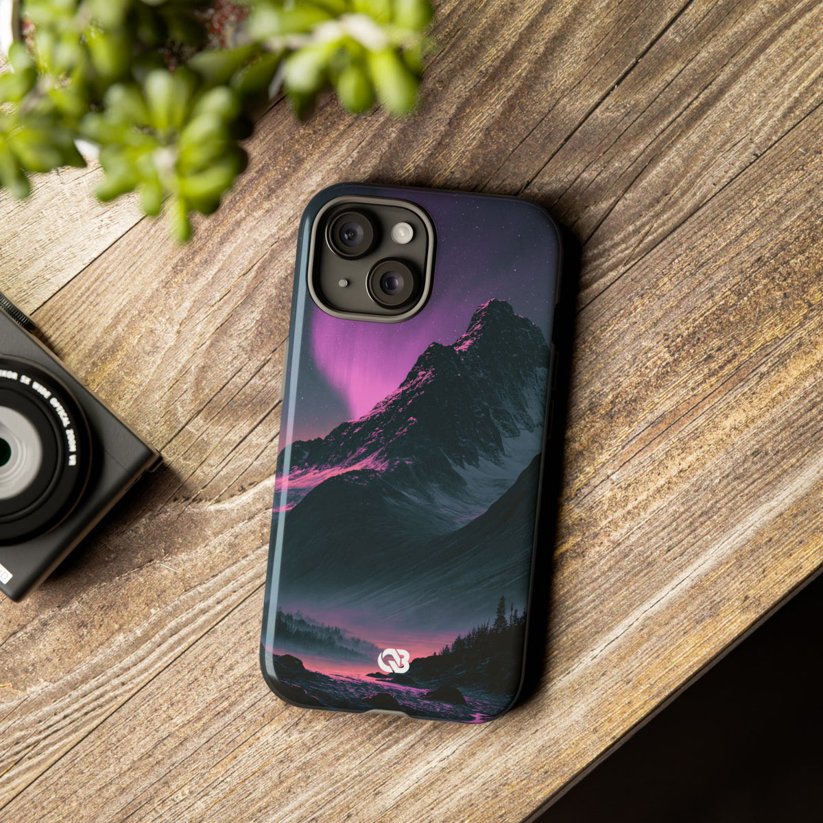 Arctic Aurora Summit · Tough Phone Case for iPhone · Black