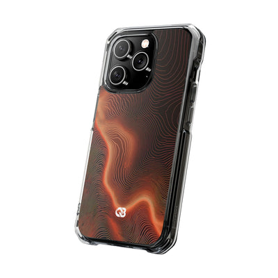 Caldera Ridge · Clear Impact Magnetic Phone Case for iPhone · Orange