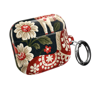Nordic Dala Meadow · Hard Case for AirPods & AirPods Pro · Red
