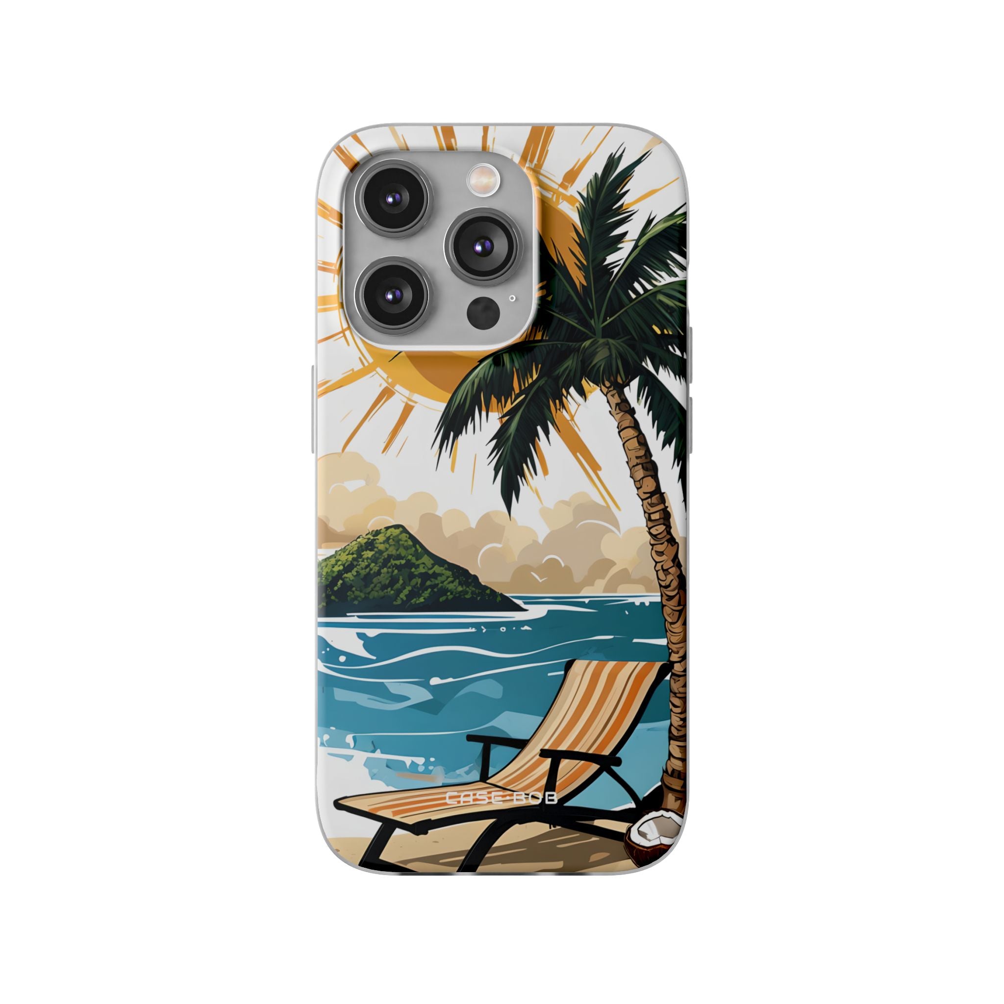 Sonniger Palmenwind iPhone 14 Pro Case - Soft