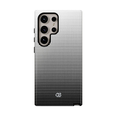 Black Tough Phone Case for Samsung - Obsidian Halftone Flux