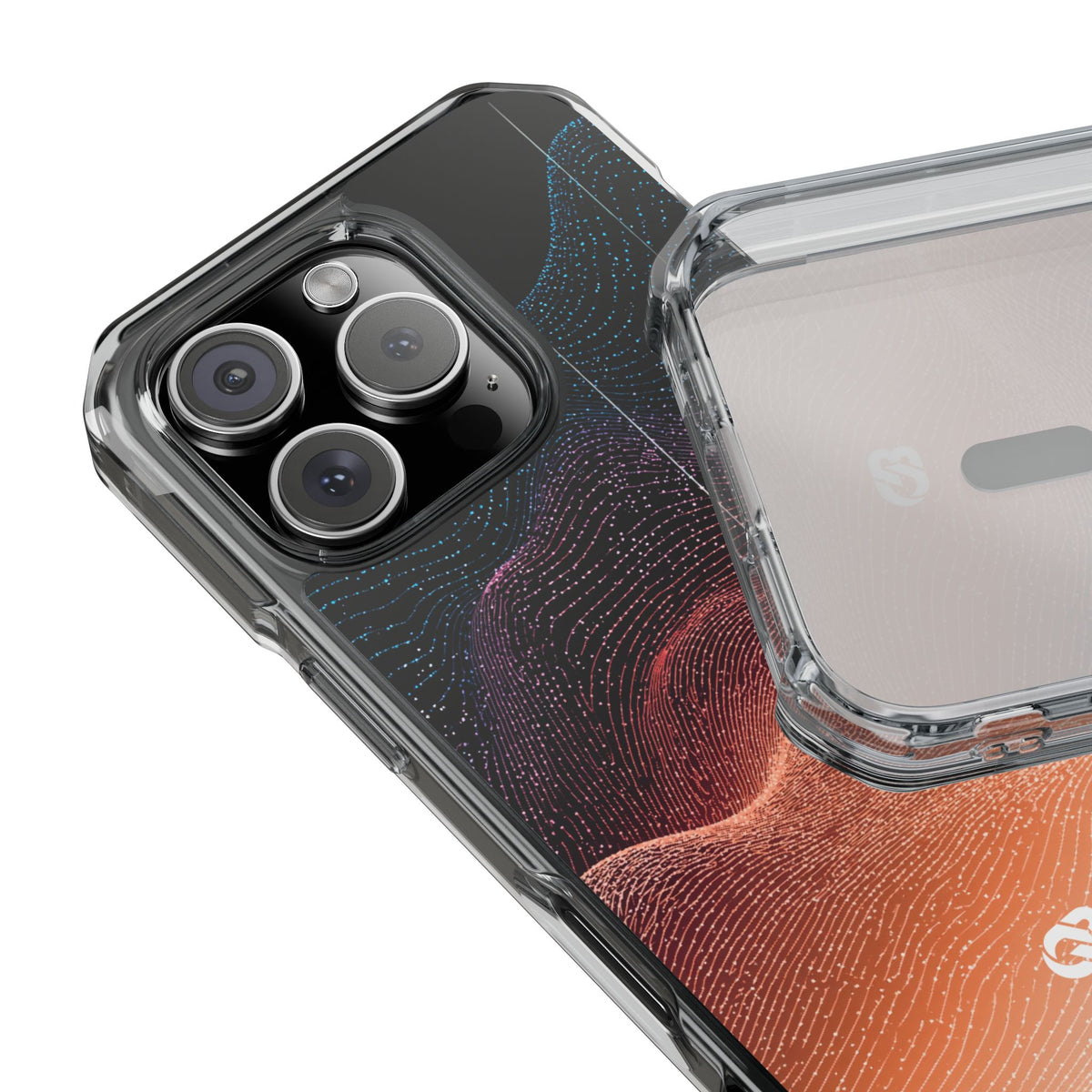 Spectral Elevation · Clear Impact Magnetic Phone Case for iPhone · Orange