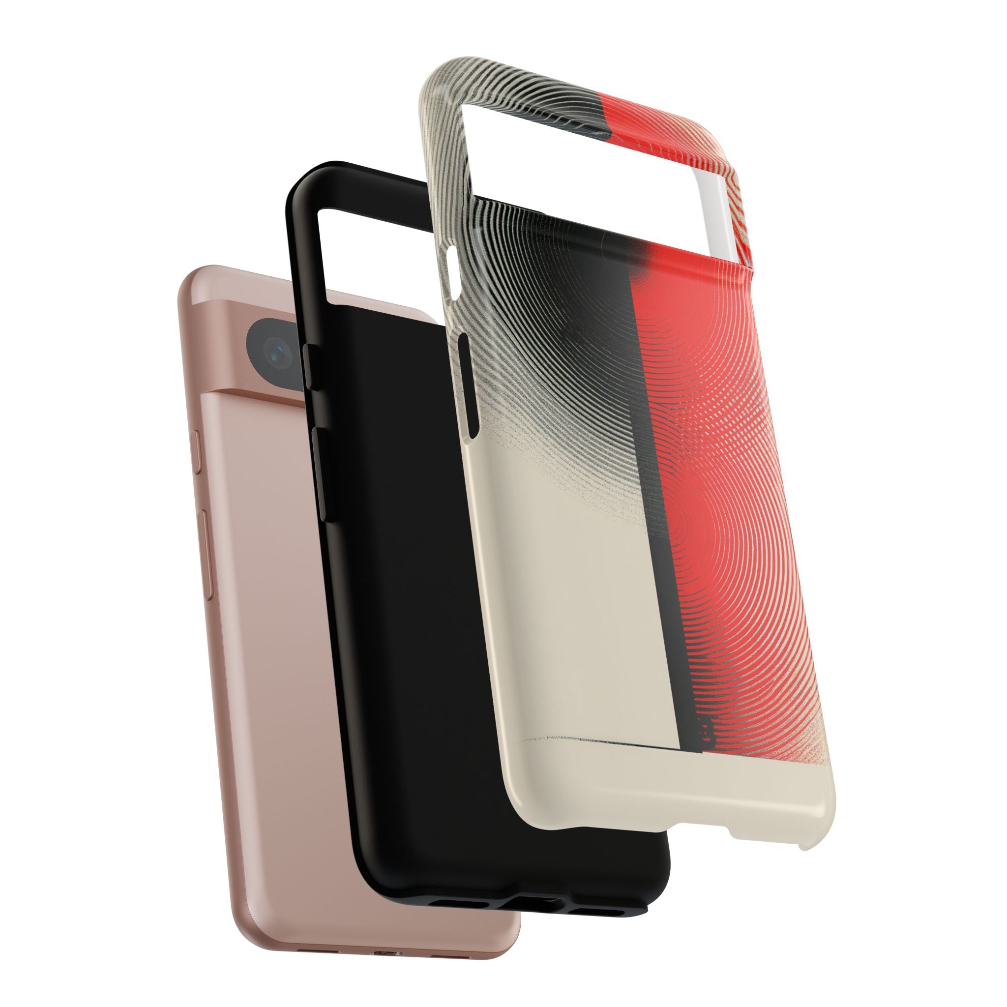 Red Tough Phone Case for Google Pixel - Split Signal Red