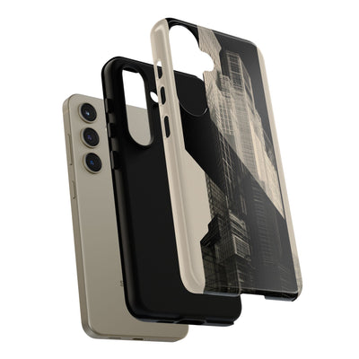 Beige Tough Phone Case for Samsung - Monolith Urban Grid