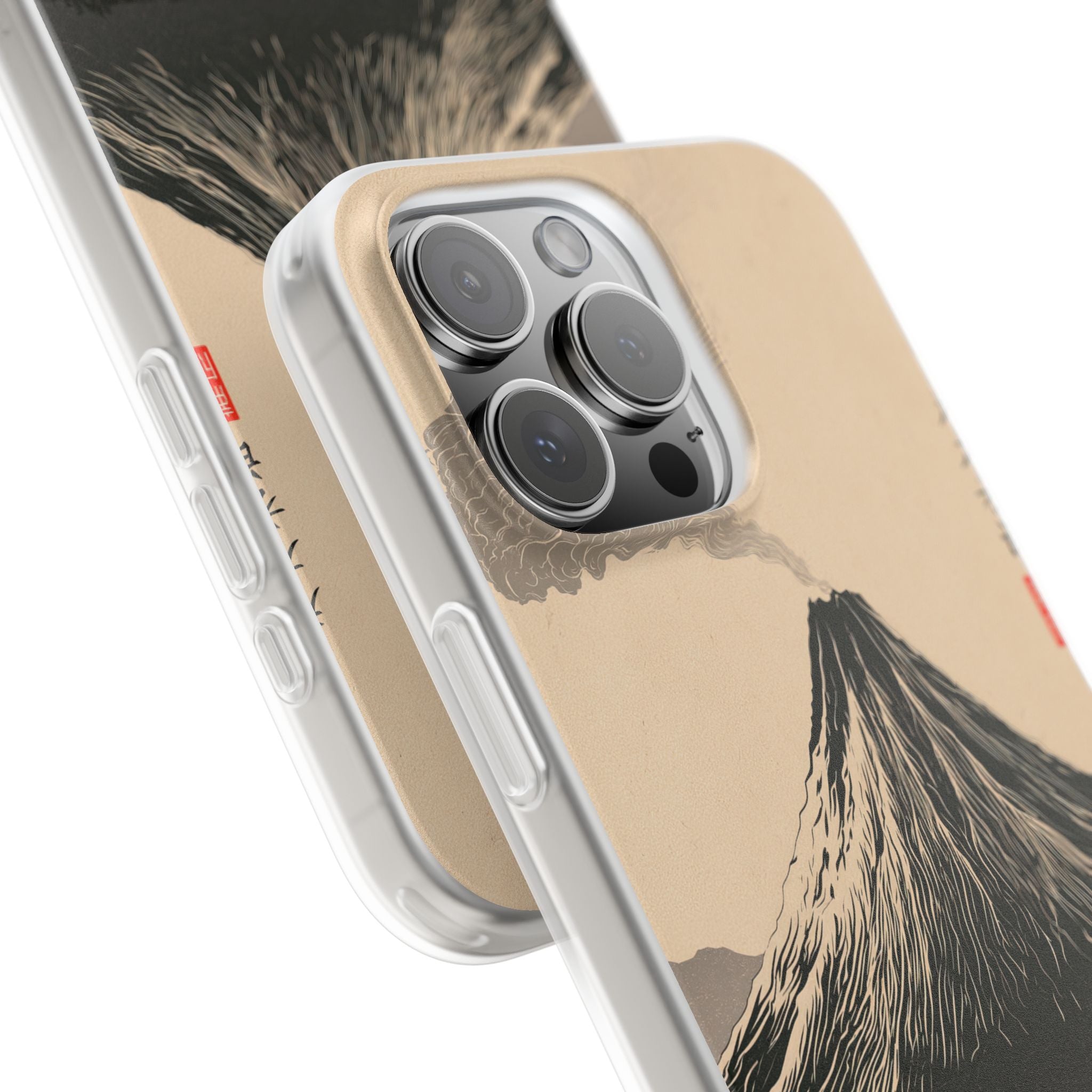 Beige Lite Phone Case for iPhone - Obsidian Ink Summit