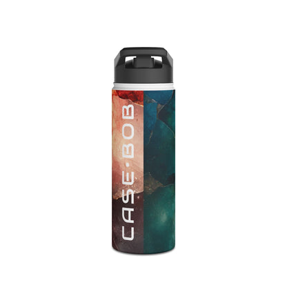 Fractured Gemstone Teal - Stainless Steel Water Bottle