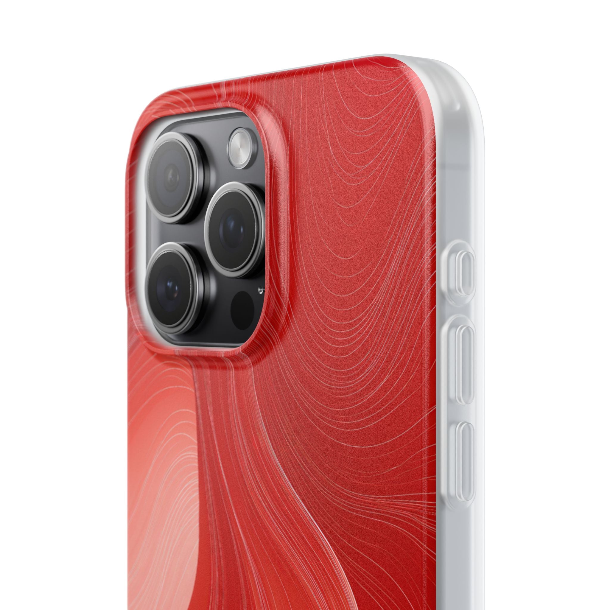 Red Lite Phone Case for iPhone - Crimson Silk Strands