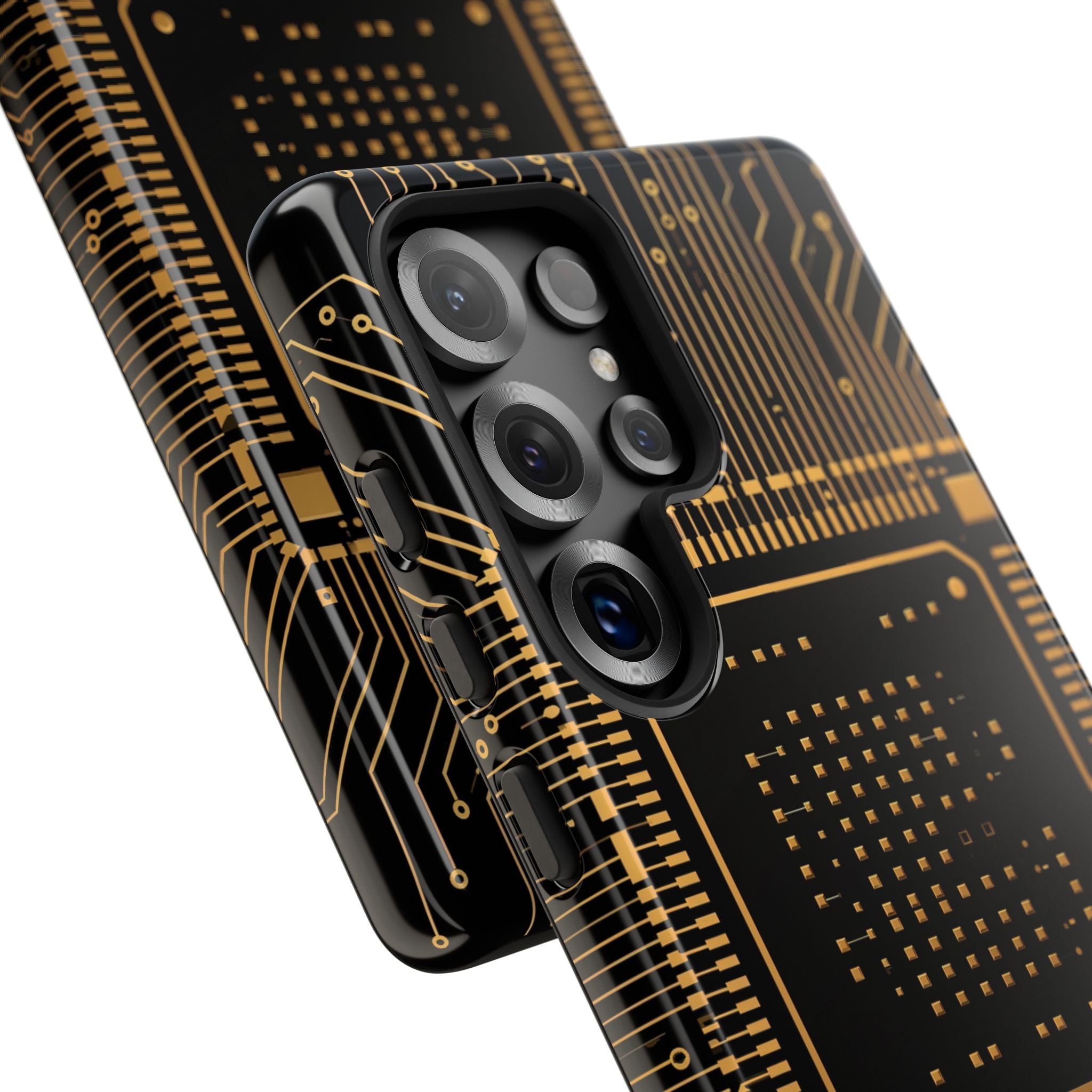 Gold Tough Phone Case for Samsung - Cyber Gold Processor