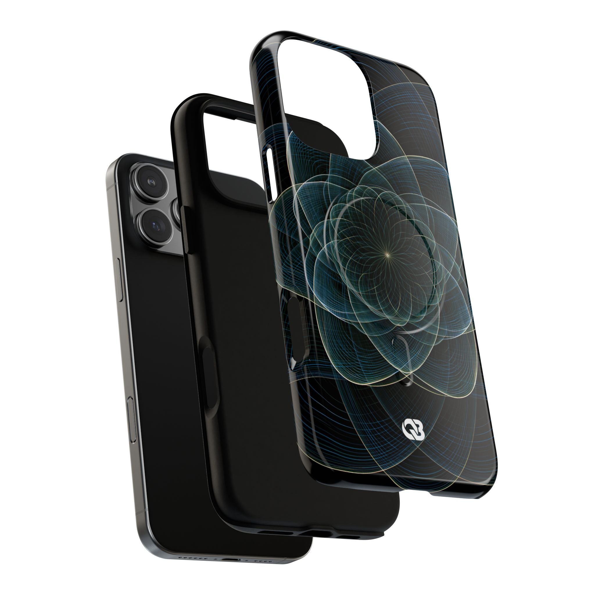 Blue Tough 2.0 Magsafe Phone Case for iPhone - Celestial Wireframe Bloom