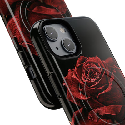Crimson Noir Rose · Tough 2.0 Magnetic Phone Case for iPhone · Black