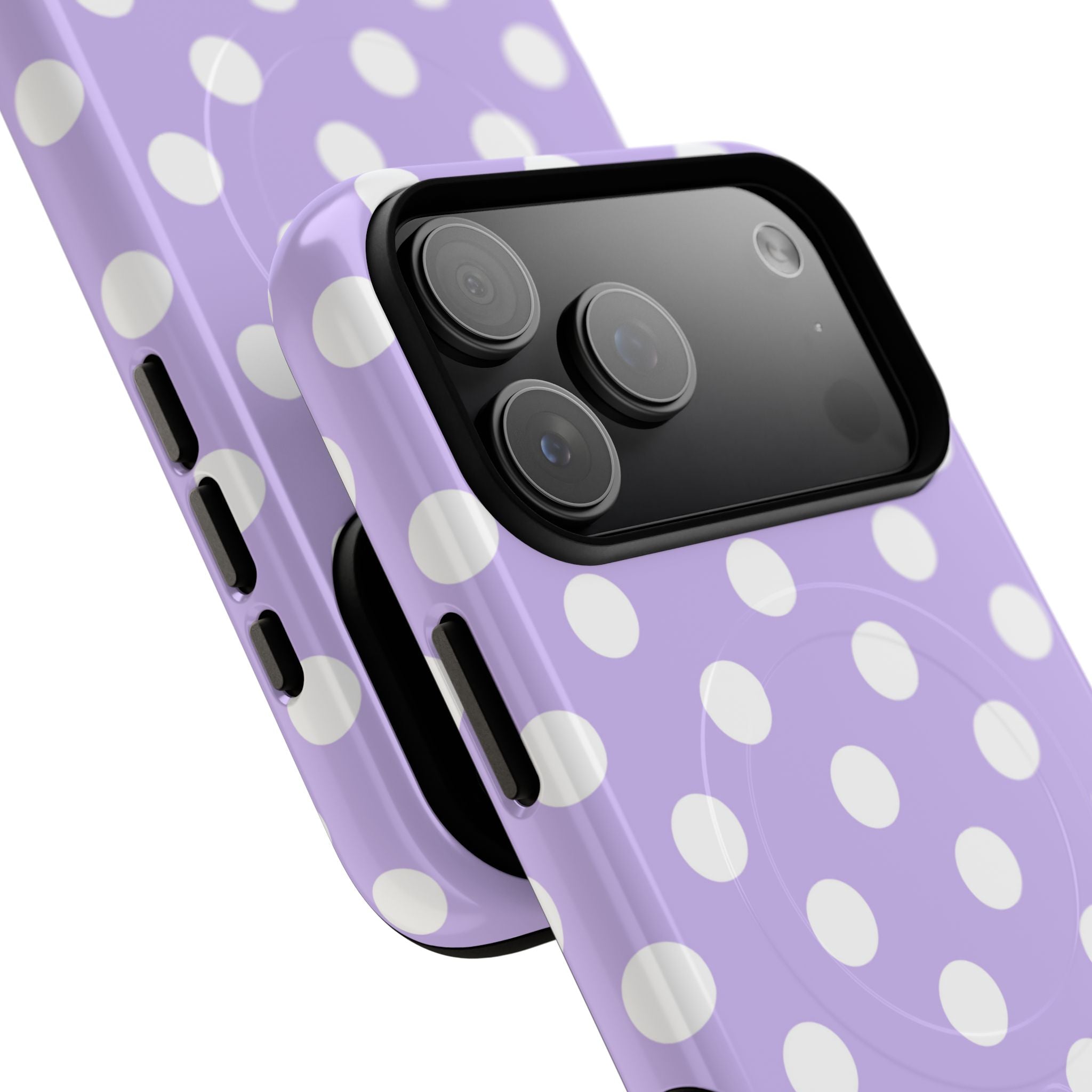 Lavender Polka Grid · Tough+ Phone Case for iPhone · Magsafe