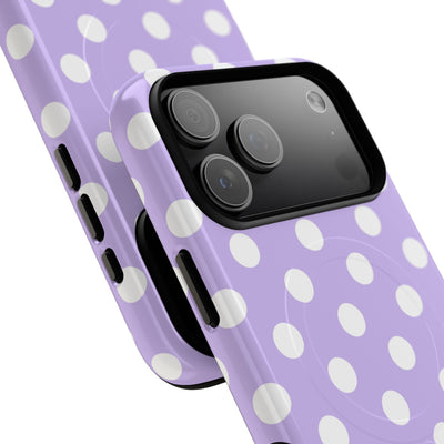 Lavender Polka Grid · Tough+ Phone Case for iPhone · Magsafe