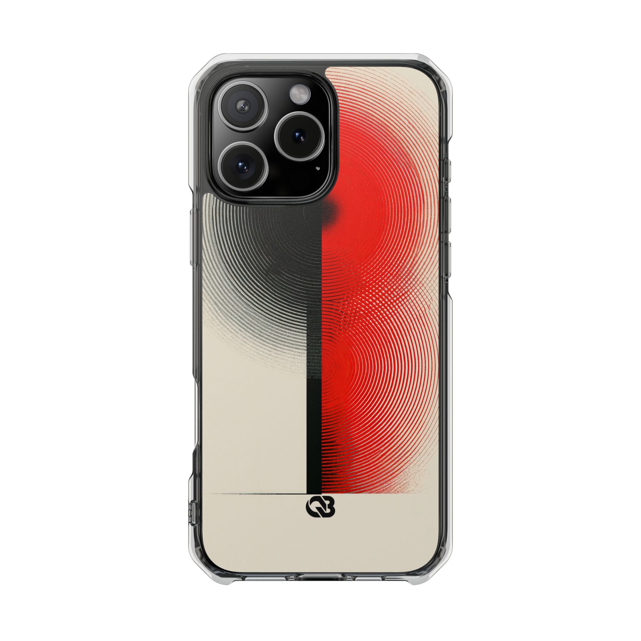 Red Impact MagSafe Phone Case for iPhone - Split Signal Red