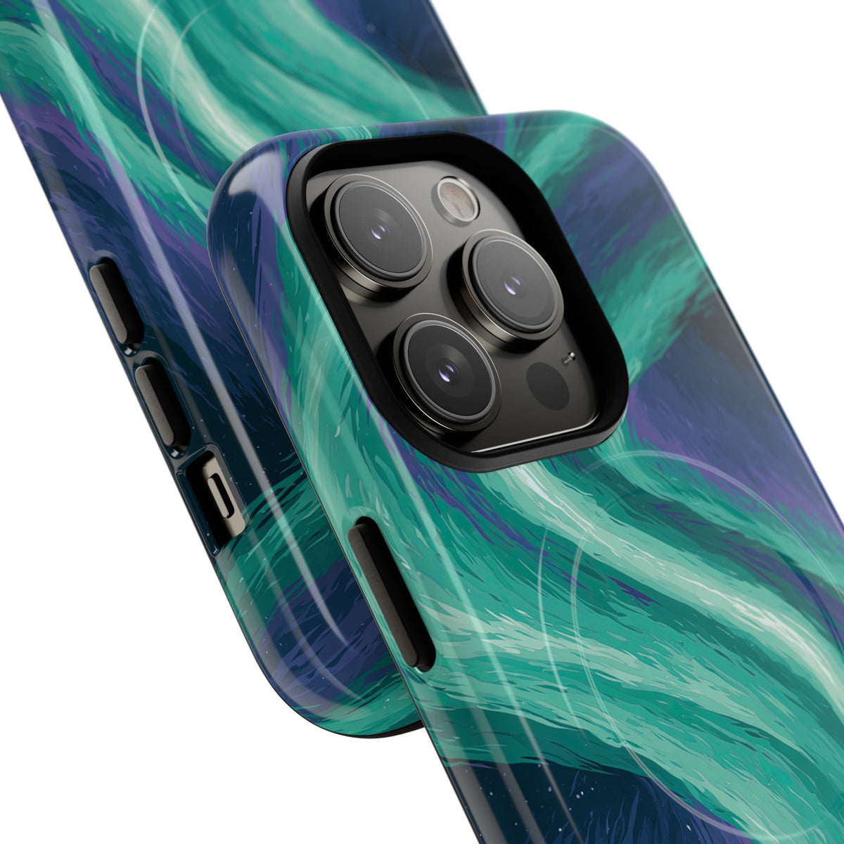 Arctic Aurora Bear · Tough 2.0 Magnetic Phone Case for iPhone · Teal