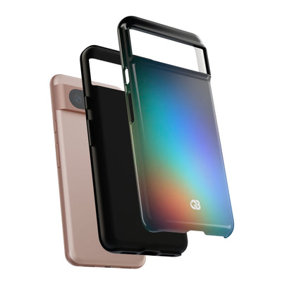Black Tough Phone Case for Google Pixel - Electric Prism Grain