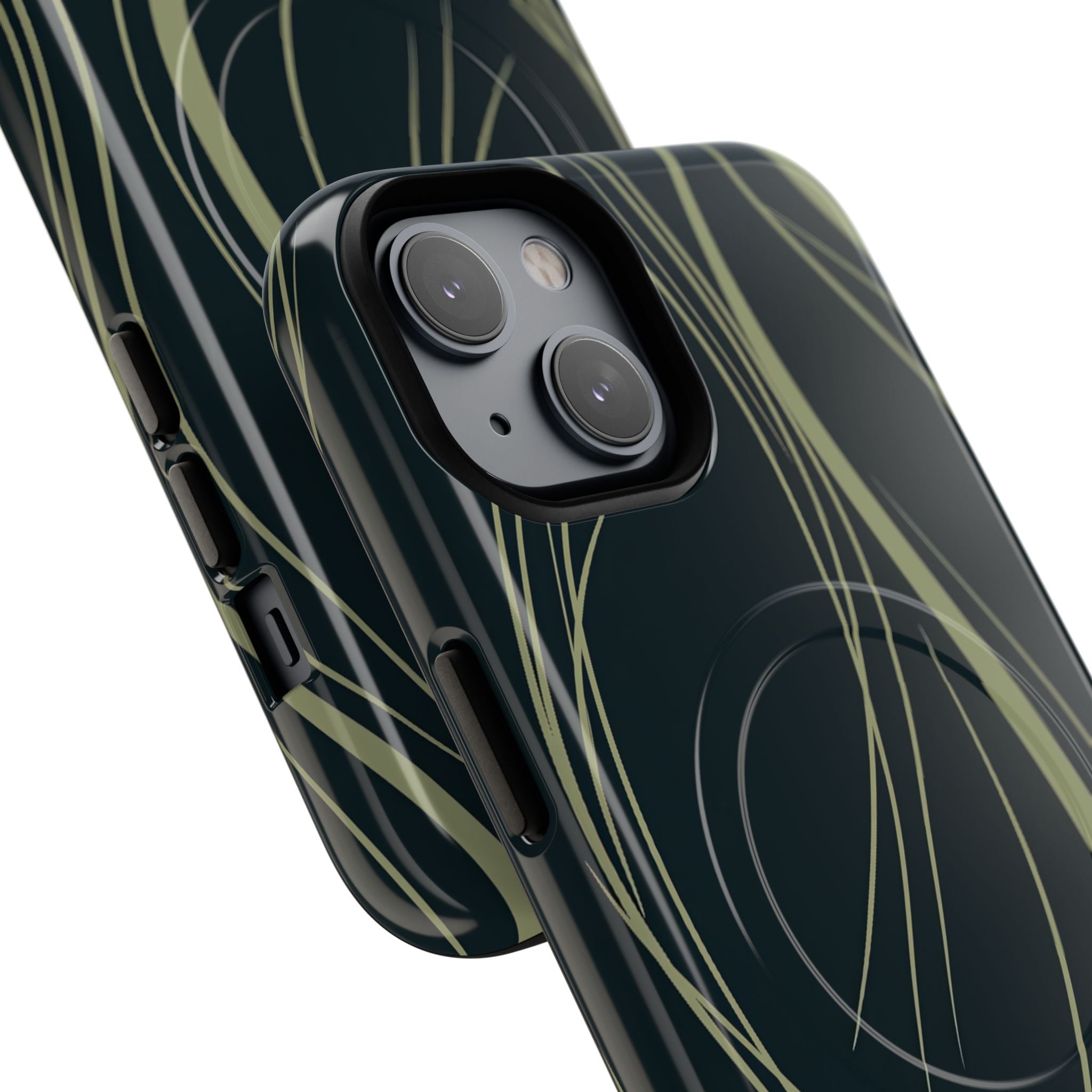 Green Tough 2.0 Magsafe Phone Case for iPhone - Obsidian Sage Flow