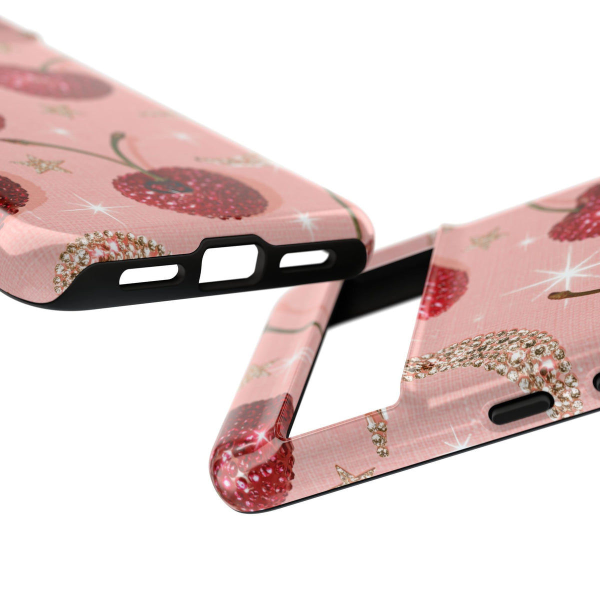 Bedazzled Ruby Cherries · Tough Phone Case for Pixel ·  Pink