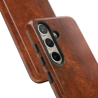 Orange Tough Phone Case for Samsung - Oxidized Iron Crust