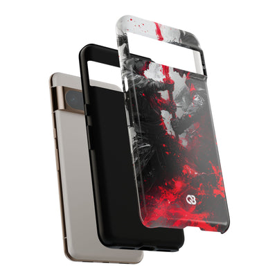 Shattered Crimson Duel · Tough Handyhülle für Google Pixel