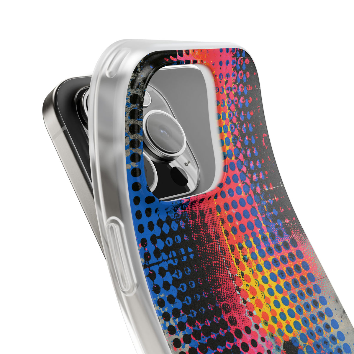 Chromatic Halftone Grid · Lite Phone Case for iPhone ·  Blue