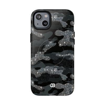 Glitter Shadow Camo · Tough 2.0 Magnetic Phone Case for iPhone · Black