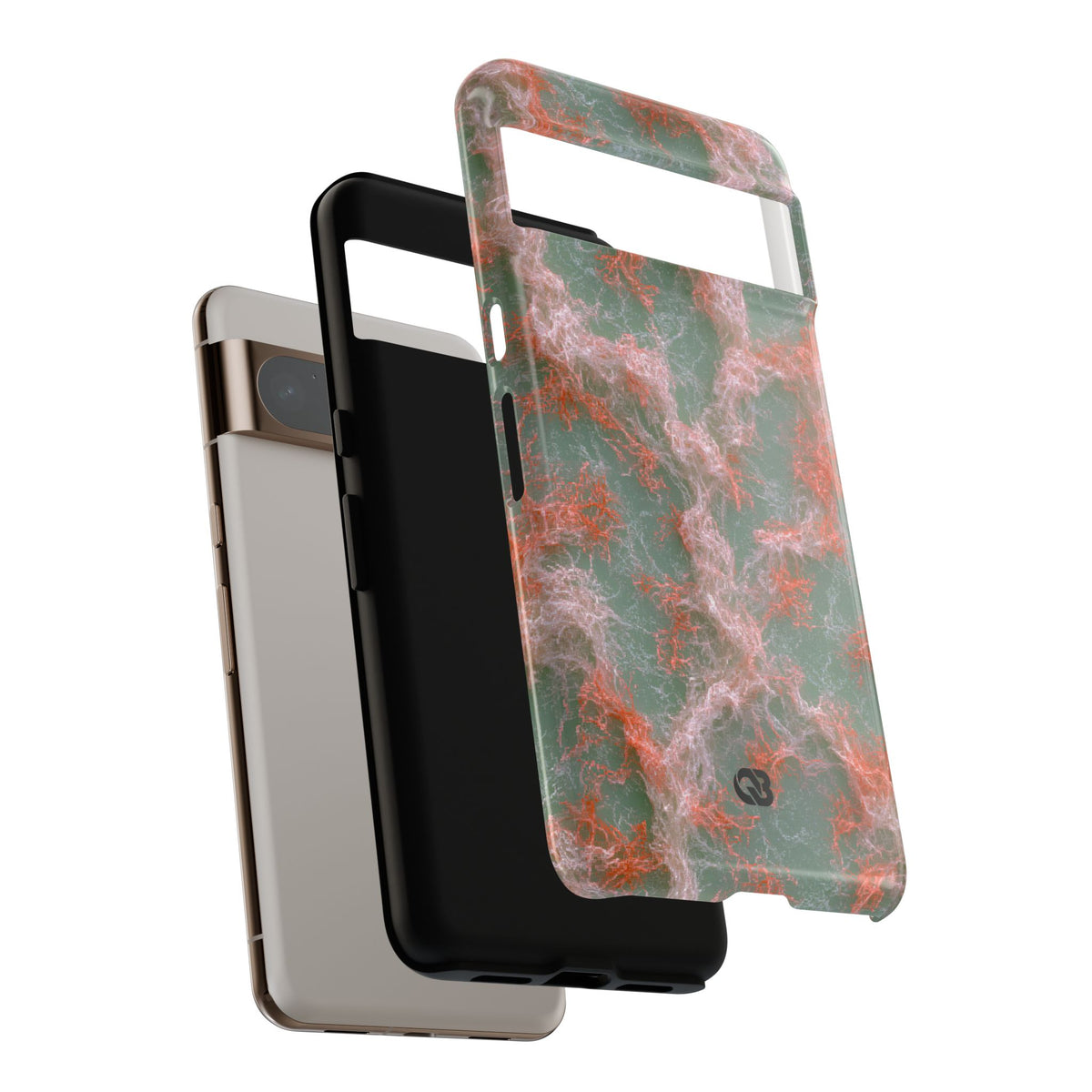 Coral Pixel Matrix · Tough Phone Case for Pixel ·  Green