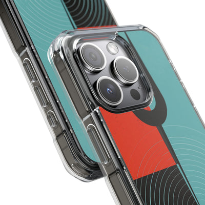 Teal Impact MagSafe Phone Case for iPhone - Sonic Static Split