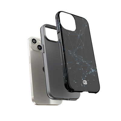 Black Tough Phone Case for iPhone - Arctic Neural Mesh