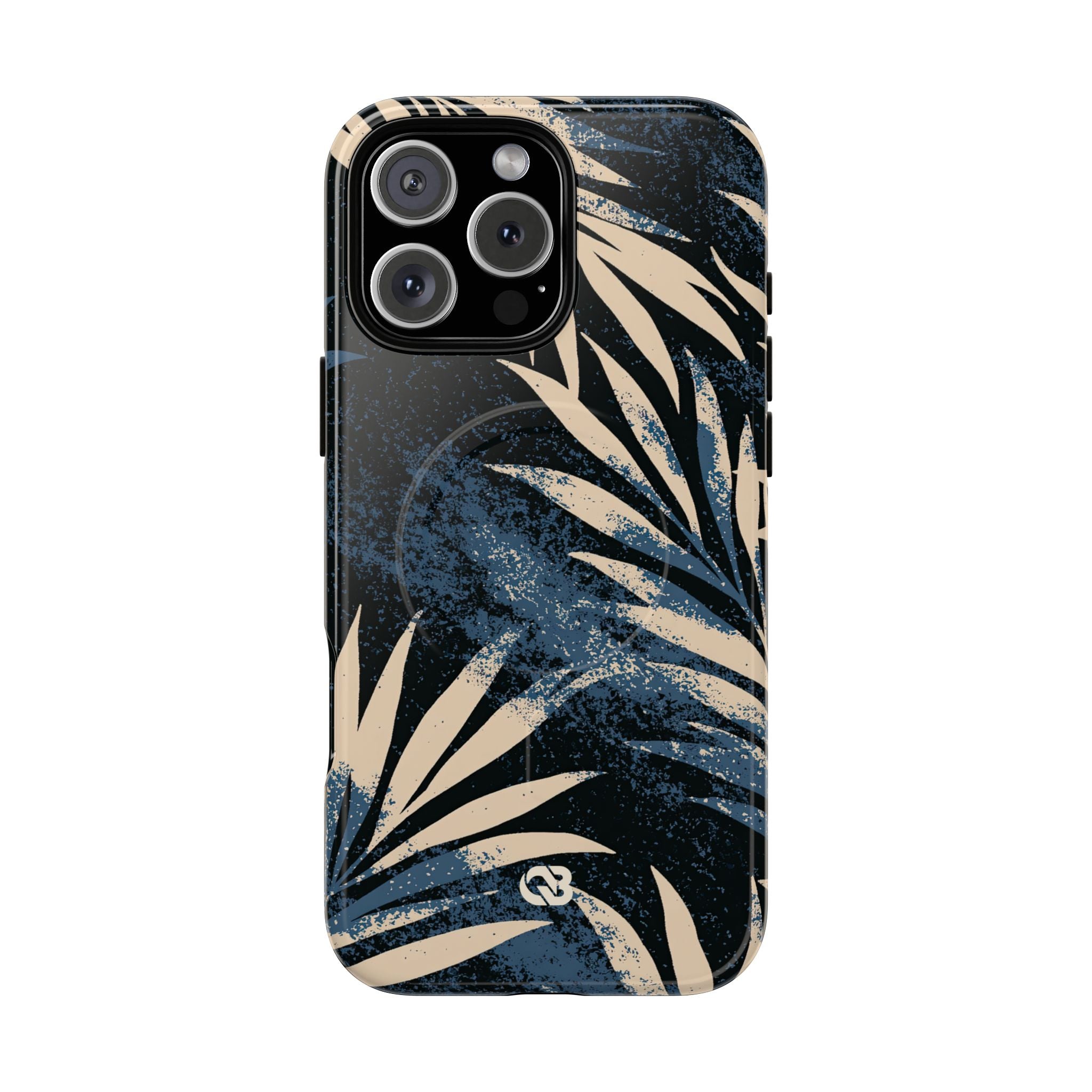 Blue Tough 2.0 Magsafe Phone Case for iPhone - Indigo Sandstone Palm