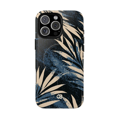 Blue Tough 2.0 Magsafe Phone Case for iPhone - Indigo Sandstone Palm