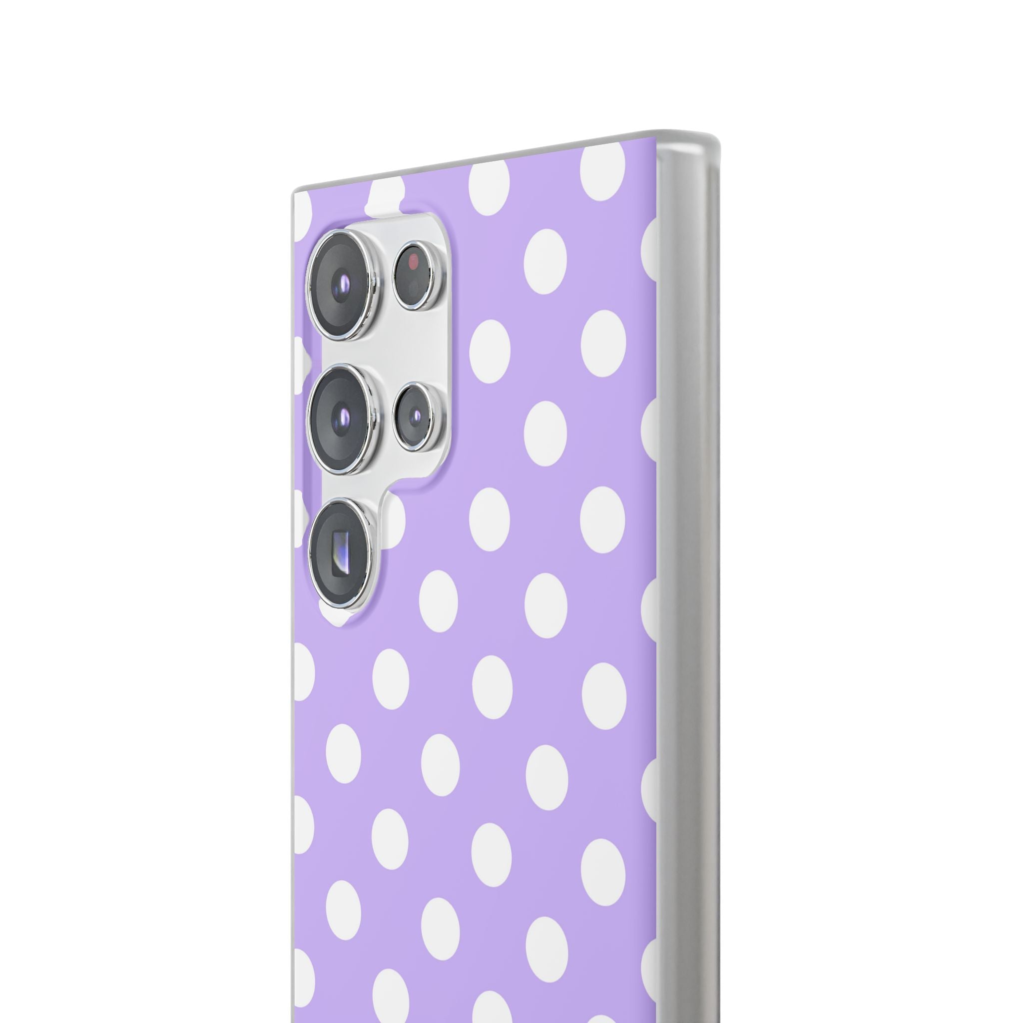 Lavender Polka Grid · Soft Phone Case for Samsung