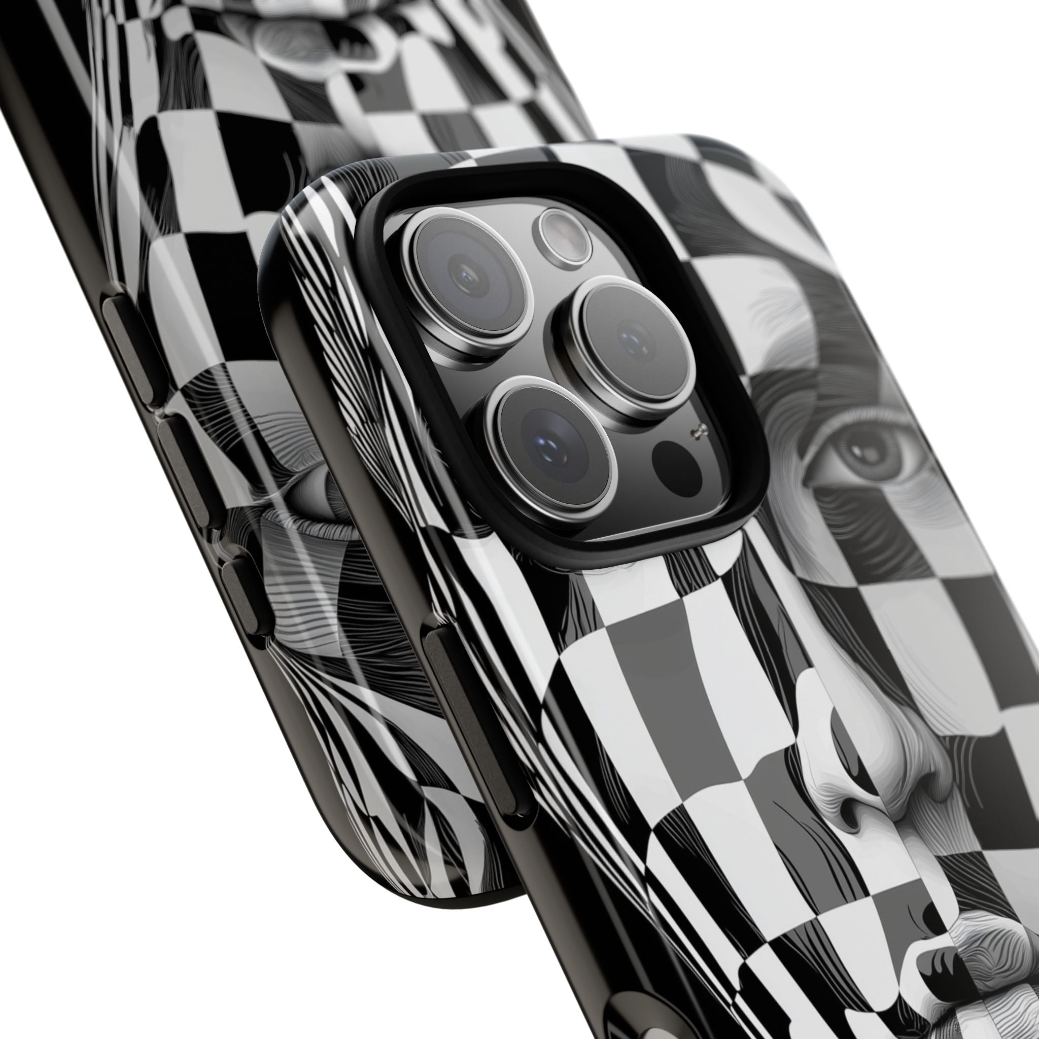 Checkerboard Face iPhone 16 Pro Case - Tough