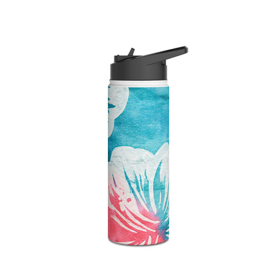 Tropical Hibiscus Bloom · Insulated Water Bottle · Teal