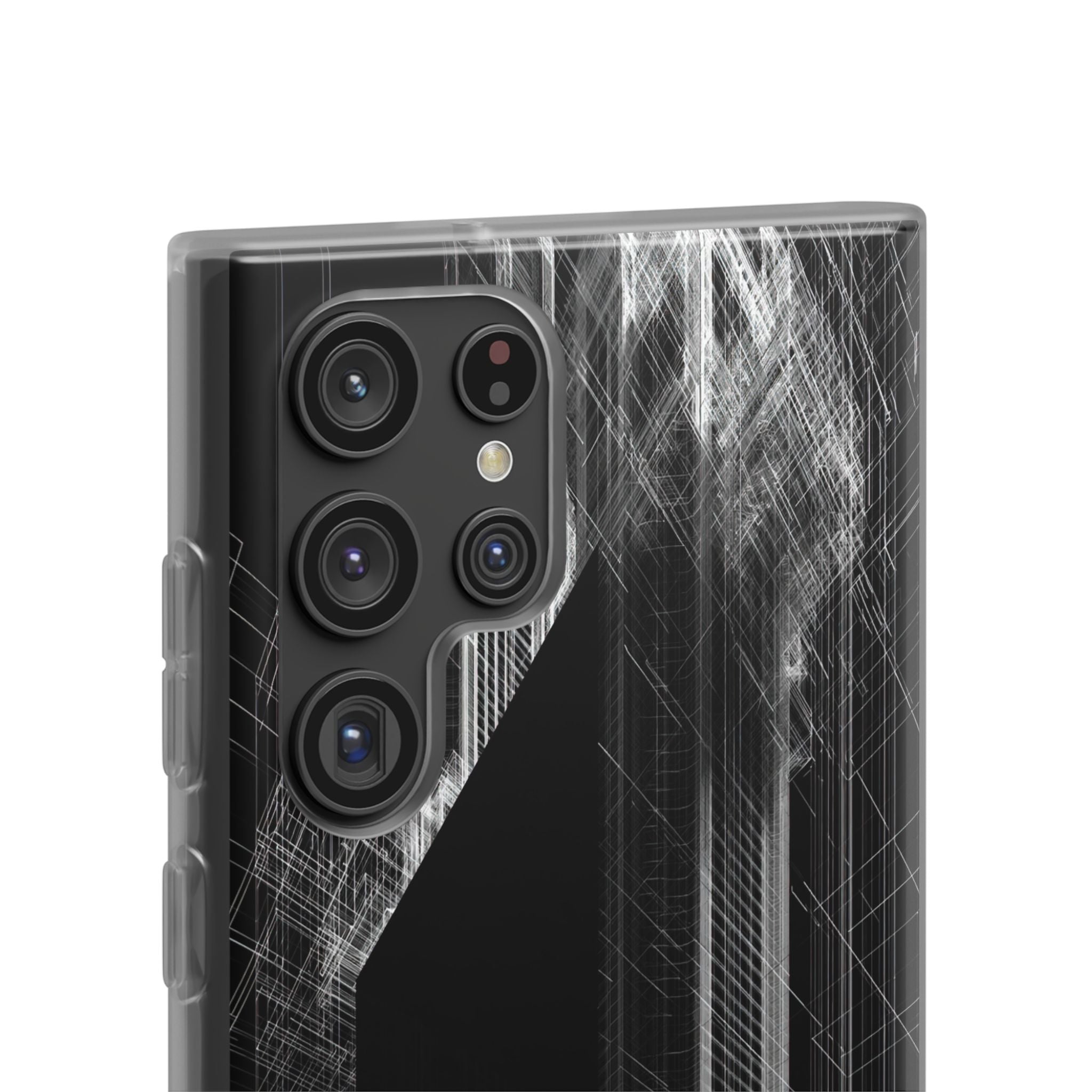 Black Lite Phone Case for Samsung - Ghost Urban Wireframe