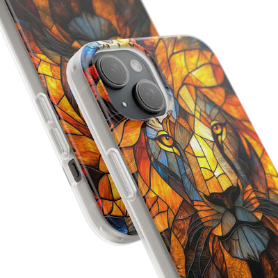Amber Glass Lion · Soft Phone Case for iPhone