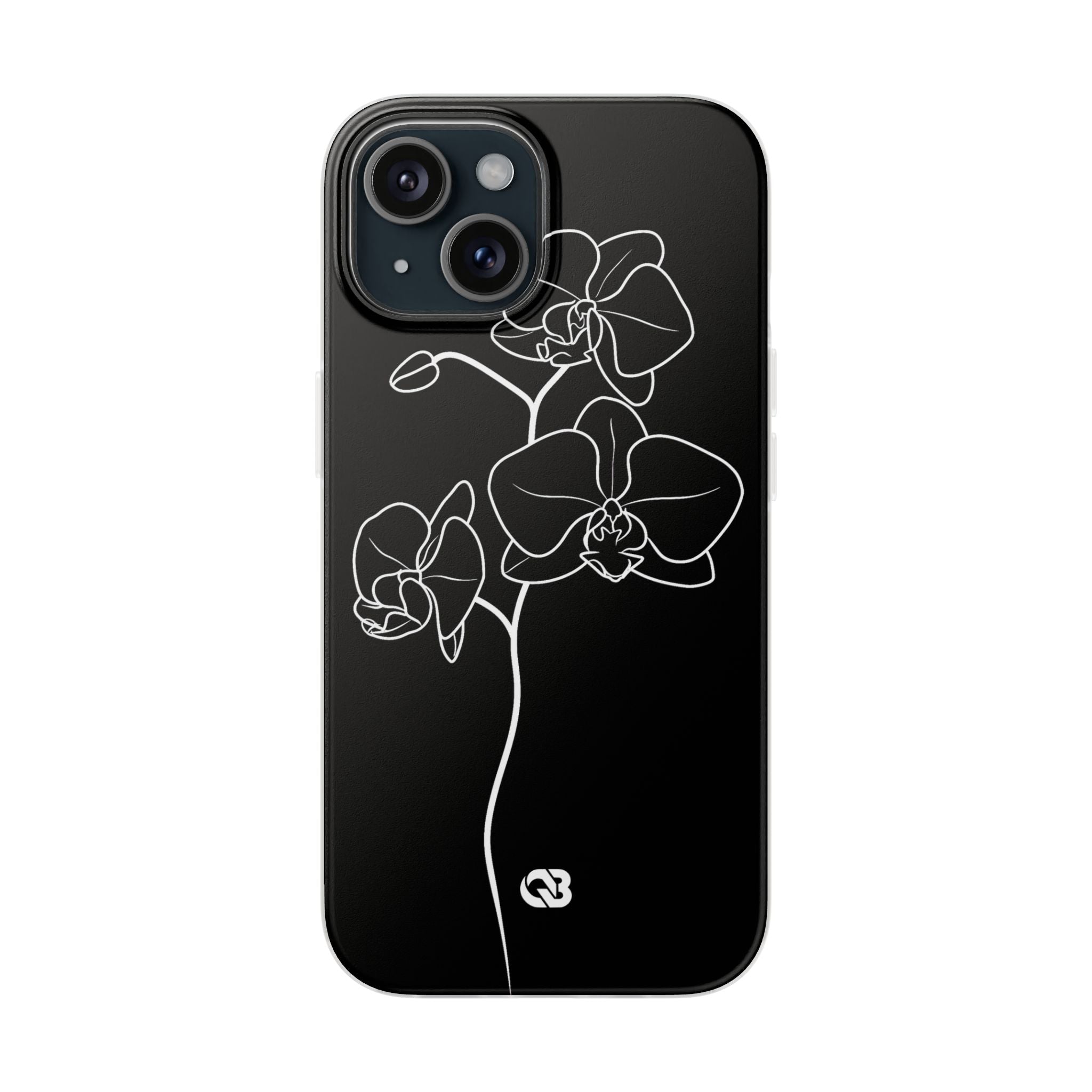 Black Lite Phone Case for iPhone - Noir Alabaster Orchid
