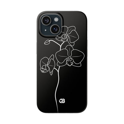 Black Lite Phone Case for iPhone - Noir Alabaster Orchid