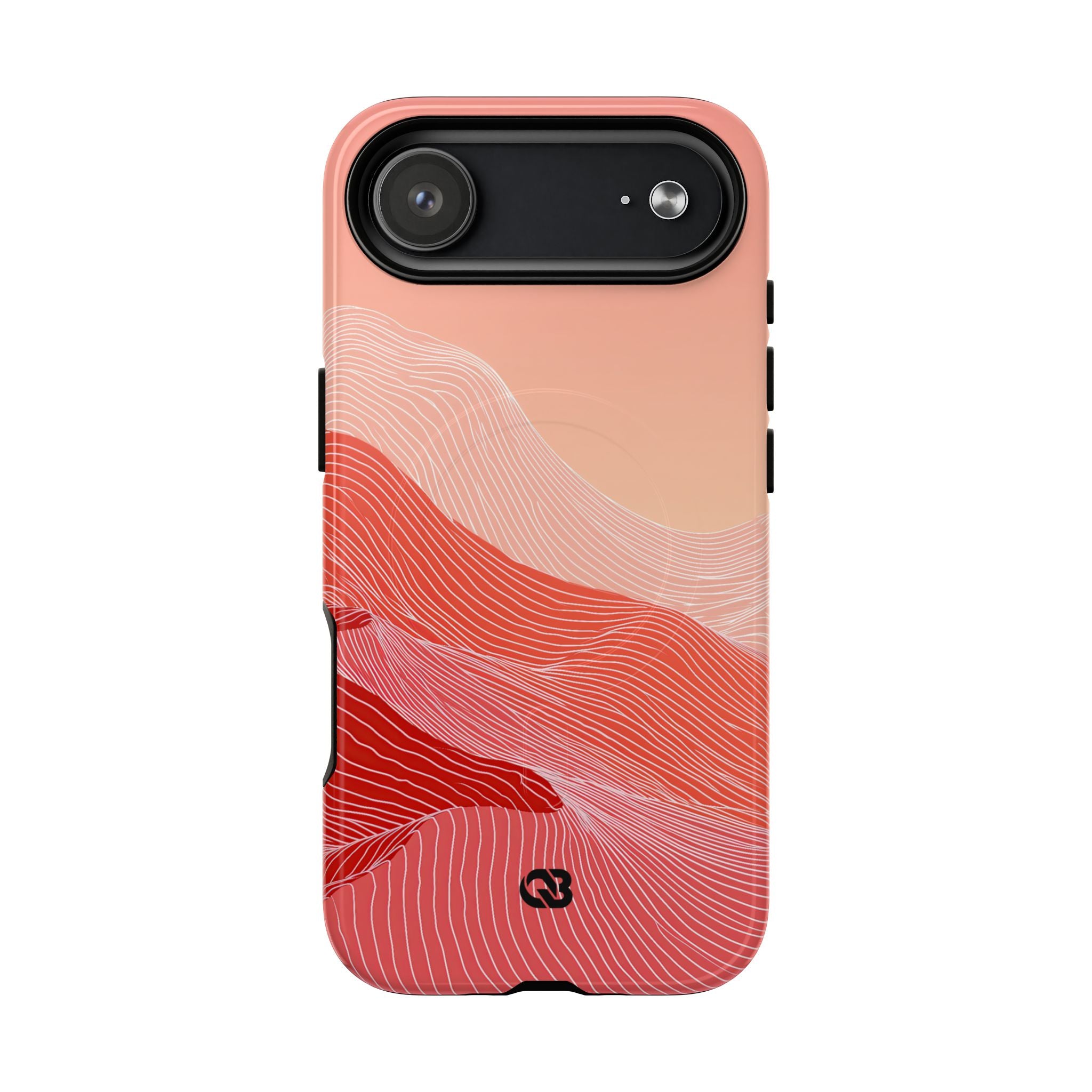 Red Tough 2.0 Magsafe Phone Case for iPhone - Crimson Ridge Contour