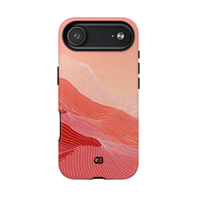 Red Tough 2.0 Magsafe Phone Case for iPhone - Crimson Ridge Contour