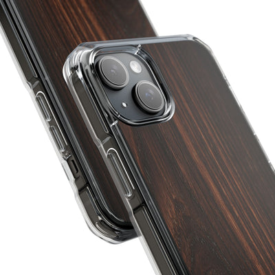 Brown Impact MagSafe Phone Case for iPhone - Burnished Mahogany Grain