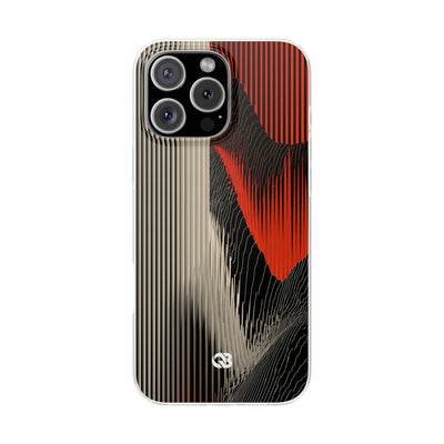 Red Lite Phone Case for iPhone - Crimson Pulse Topo