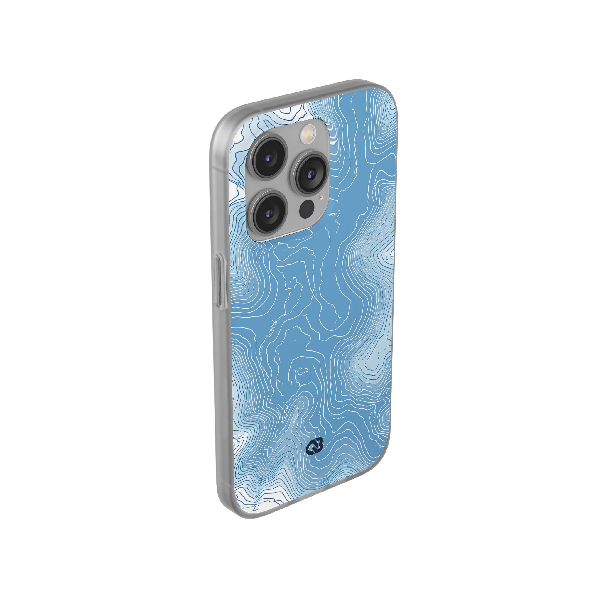 Blue Lite Phone Case for iPhone - Glacial Ridge Topo