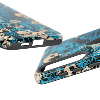 Electric Skull Graffiti · Tough Phone Case for Samsung · Blue