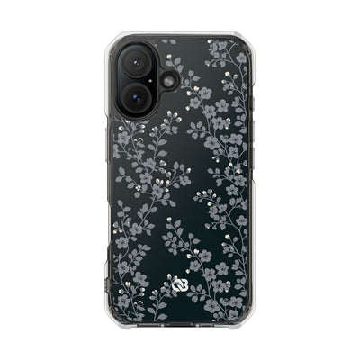 Nocturne Blossom Branch · Clear Impact Magnetic Phone Case for iPhone ·  Black