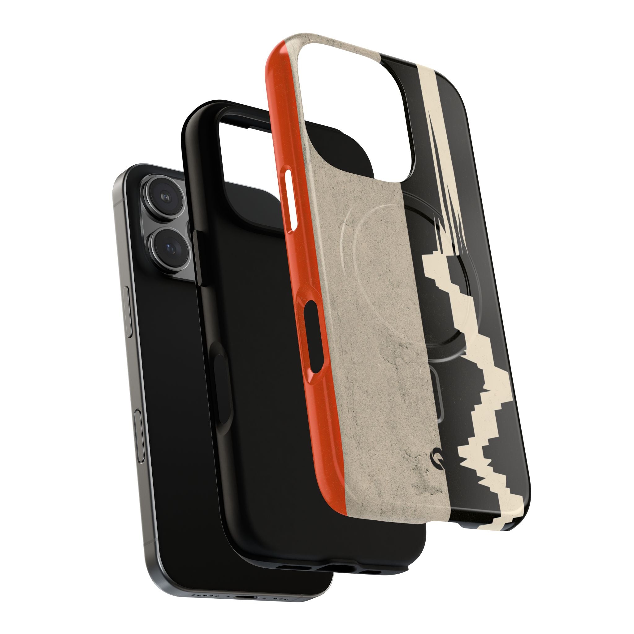 Orange Tough 2.0 Magsafe Phone Case for iPhone - Orange Monolith Rift