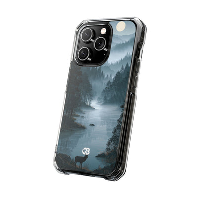 Silent Nordic Fjord · Clear Impact Magnetic Phone Case for iPhone · Blue
