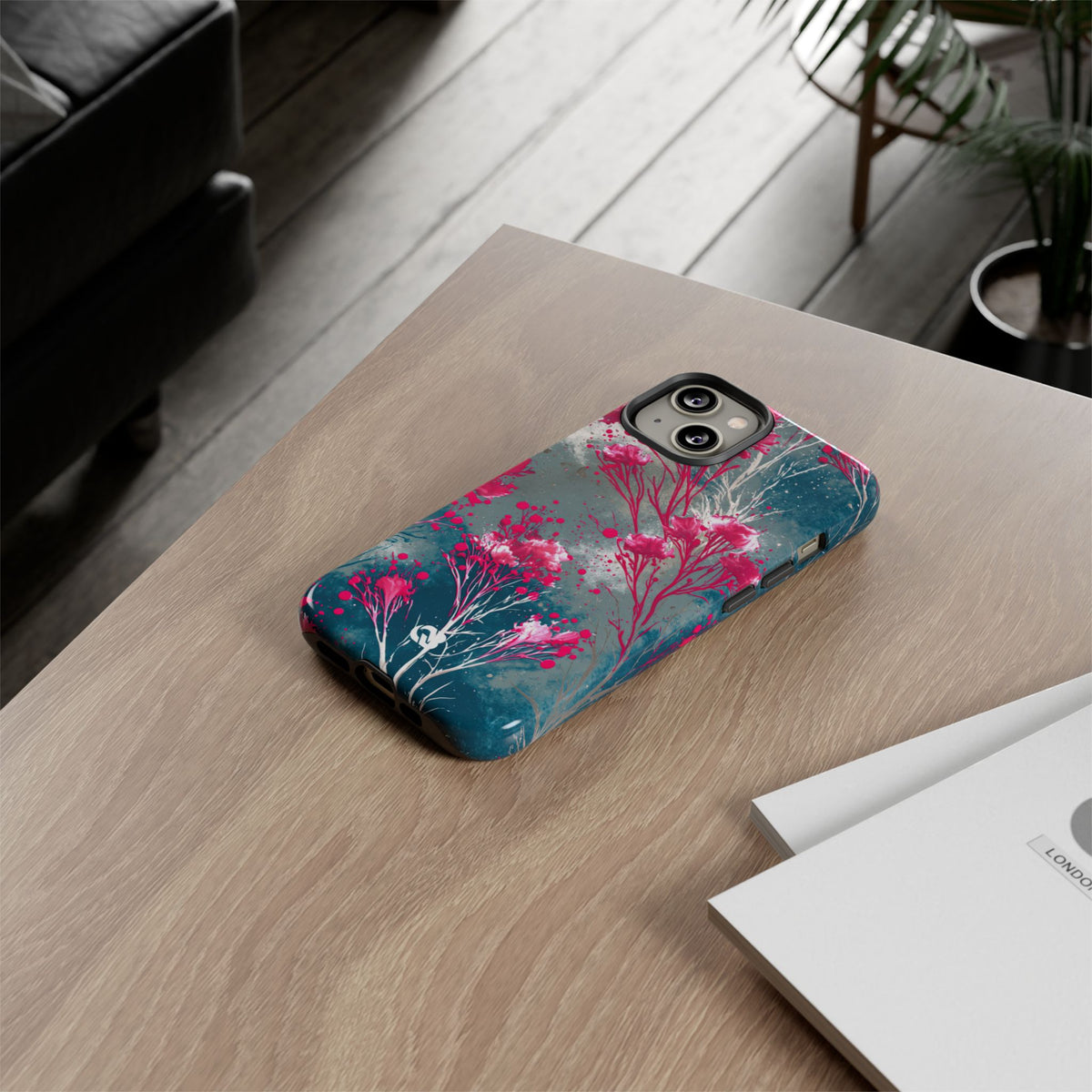 Cyber Blossom · Tough Phone Case for iPhone · Teal