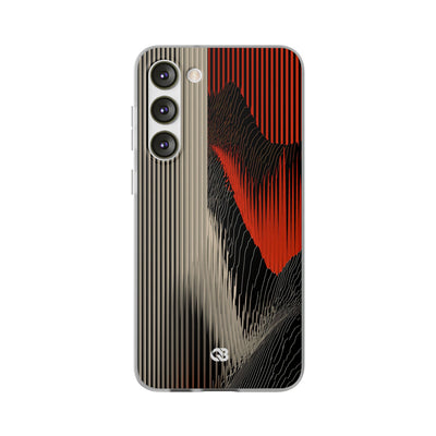 Red Lite Phone Case for Samsung - Crimson Pulse Topo