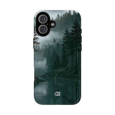 Green Tough 2.0 Magsafe Phone Case for iPhone - Misty Evergreen Mirror