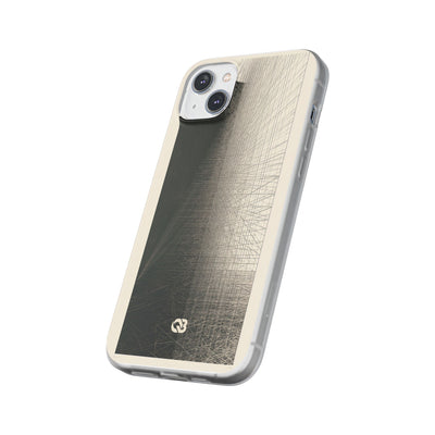 Beige Lite Phone Case for iPhone - Brutalist Graphite Grid